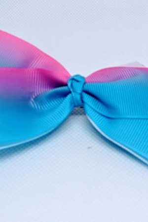 Blue Pink Ombre Hair Bow