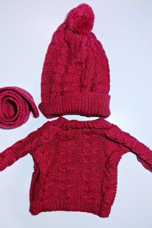 Knitted Kersey Hat and Scarf